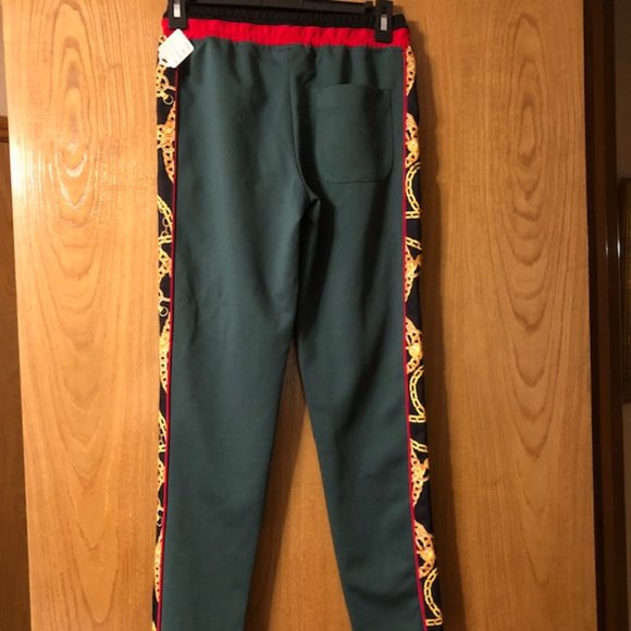 Boys M 10-12 Southpole Green Red and Black Track Pants - Picture 5 of 10